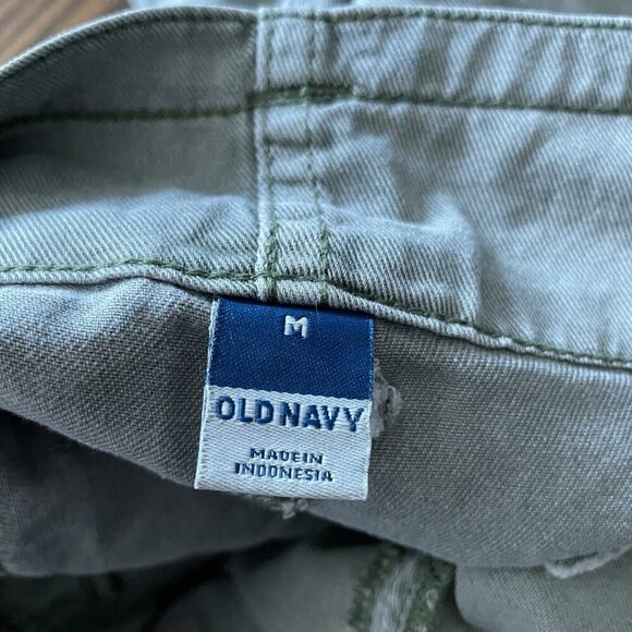 Old Navy Women M Green Casual Pockets Belted High-Waisted Twill Workwear Shorts - Picture 8 of 9